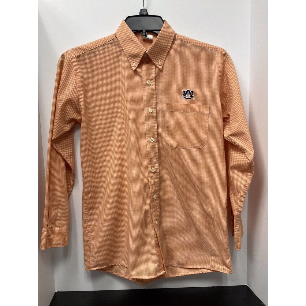 AUBURN TIGERS BUTTON DOWN LONG SLEEVE SHIRT AU LOGO COLLEGE WORLD EUC